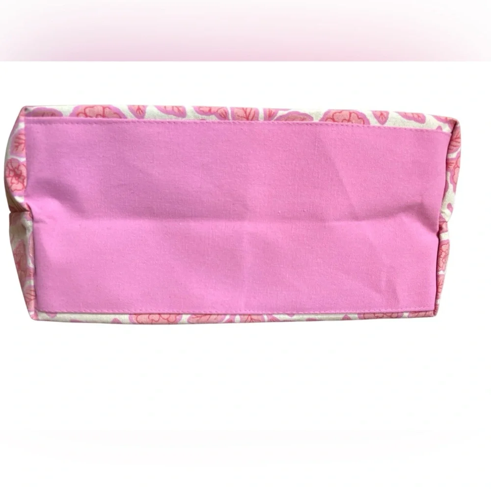 Gooseberry Moon Pink Floral Canvas Tote Bag‎ Inner Pocket NWT 22x21x7 Resistant